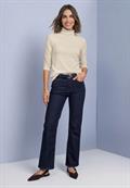 Basic Shirt in Unifarbe mit Rollkragen pure beige