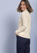 Basic Shirt in Unifarbe mit Rollkragen pure beige
