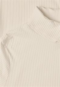 Basic Shirt in Unifarbe mit Rollkragen pure beige