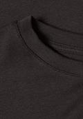 Basic Shirt in Unifarbe mit Rundhals charred brown
