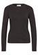Basic Shirt in Unifarbe mit Rundhals charred brown