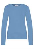Basic Shirt in Unifarbe mit Rundhals loom blue