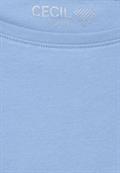 Basic Shirt in Unifarbe soda blue