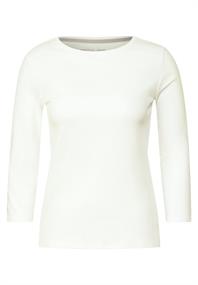 Basic Shirt in Unifarbe vanilla white