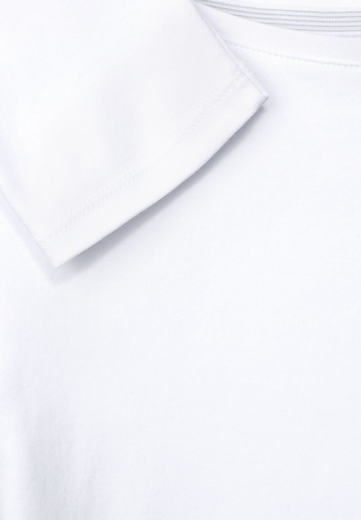 white Damen Unifarbe online Cecil Shirt bei Longsleeve bequem kaufen Basic in
