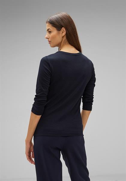 Basic Shirt mit 3/4 Arm deep blue