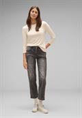Basic Shirt mit 3/4 Arm lucid white