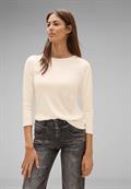 Basic Shirt mit 3/4 Arm lucid white
