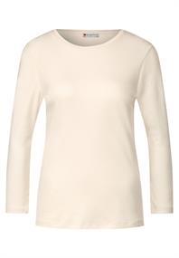 Basic Shirt mit 3/4 Arm lucid white