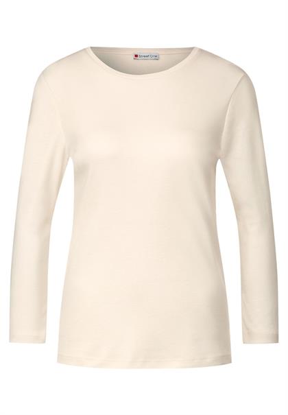 Basic Shirt mit 3/4 Arm lucid white