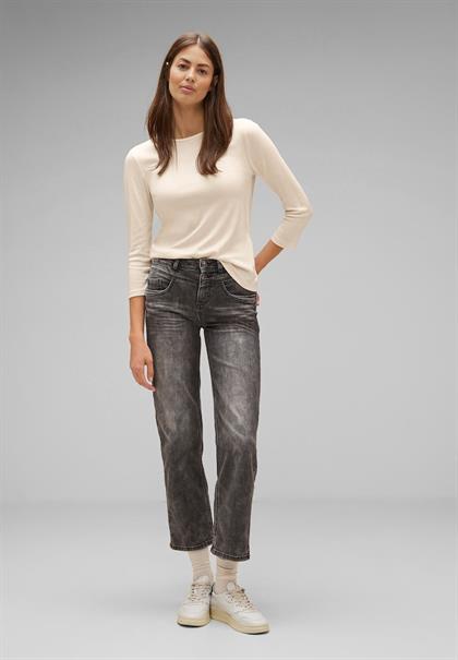 Basic Shirt mit 3/4 Arm lucid white
