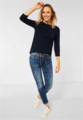 Basic Shirt mit 3/4 Ã„rmel deep blue