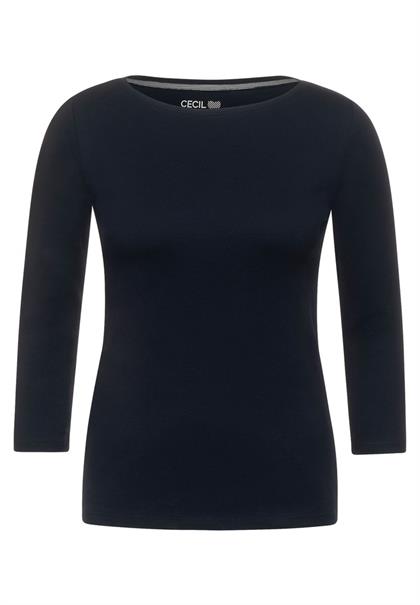 Basic Shirt mit 3/4 Ã„rmel deep blue
