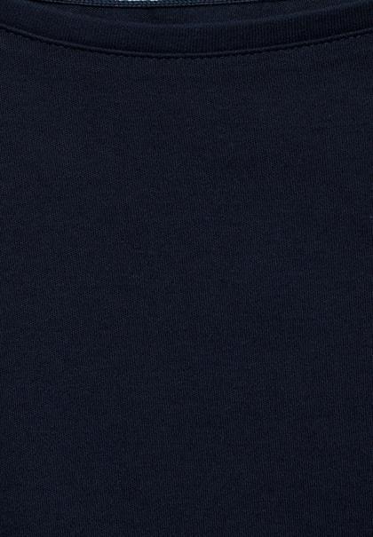 Basic Shirt mit 3/4 Ã„rmel deep blue