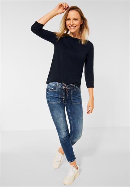 Basic Shirt mit 3/4 Ã„rmel deep blue