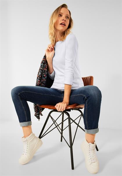 Basic Shirt mit 3/4 Ã„rmel white