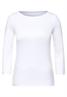 Basic Shirt mit 3/4 Ã„rmel white