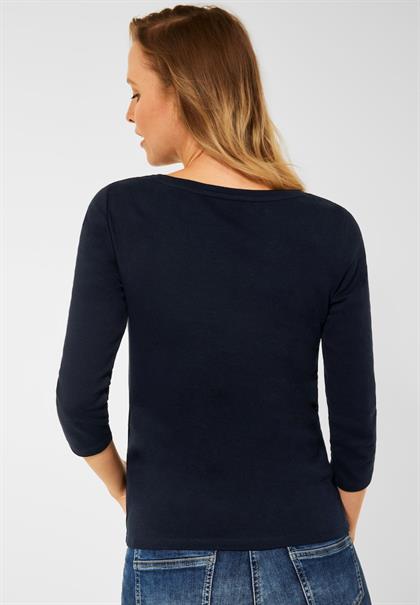 Basic Shirt mit 3/4 Ärmel deep blue