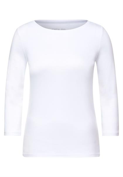 Basic Shirt mit 3/4 Ärmel white