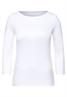 Basic Shirt mit 3/4 Ärmel white