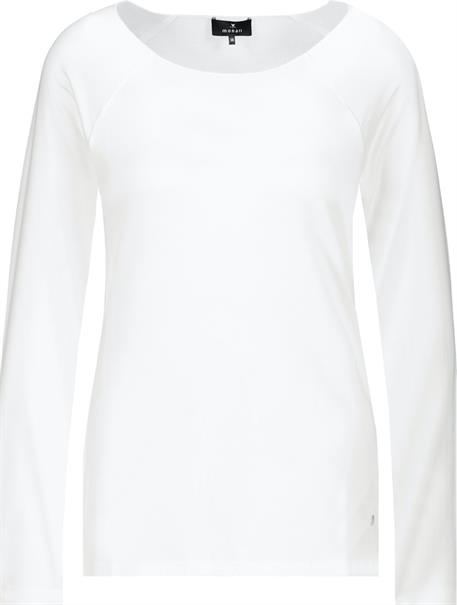 Basic Shirt mit Glanznaht off-white