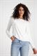 Basic Shirt mit Glanznaht off-white