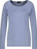 Basic Shirt mit Glanznaht smokey blue