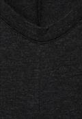 Basic Shirt mit Raffung anthracite melange