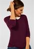 Basic Shirt mit Raffung high ruby
