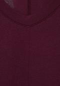 Basic Shirt mit Raffung high ruby