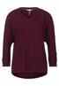 Basic Shirt mit Raffung high ruby