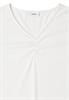 Basic Shirt mit Raffung vanilla white