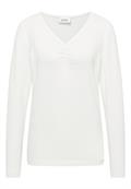 Basic Shirt mit Raffung vanilla white