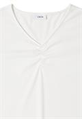 Basic Shirt mit Raffung vanilla white