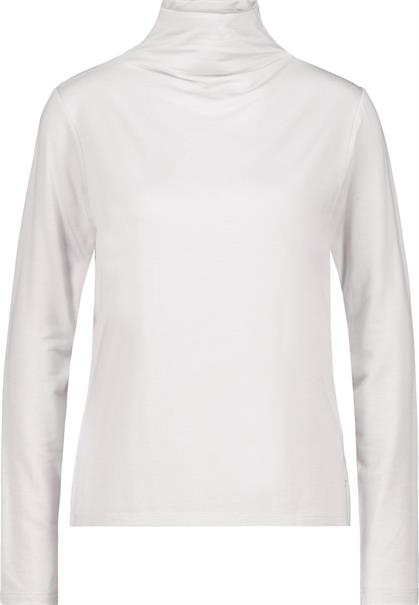 Basic Shirt mit Stehkragen stone