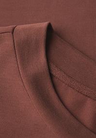 Basic Silk-Look Shirt sienna brown