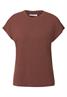 Basic Silk-Look Shirt sienna brown