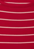 Basic Streifenshirt casual red