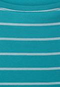 Basic Streifenshirt frosted aqua blue