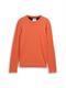 Basic Strickpullover aus Baumwolle chili orange melange