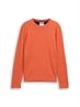 Basic Strickpullover aus Baumwolle chili orange melange