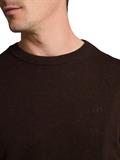 Basic Strickpullover aus Baumwolle dark chocolate brown melange