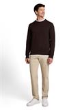 Basic Strickpullover aus Baumwolle dark chocolate brown melange