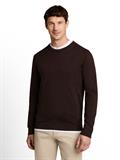 Basic Strickpullover aus Baumwolle dark chocolate brown melange
