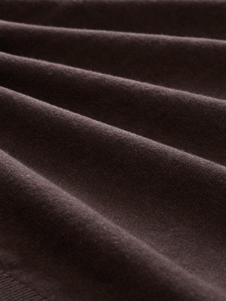 Basic Strickpullover aus Baumwolle dark chocolate brown melange