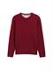 Basic Strickpullover aus Baumwolle dark samba red melange