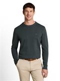 Basic Strickpullover aus Baumwolle darkest olive melange