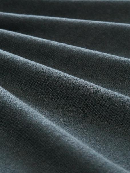 Basic Strickpullover aus Baumwolle darkest olive melange