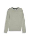 Basic Strickpullover aus Baumwolle iron mint melange
