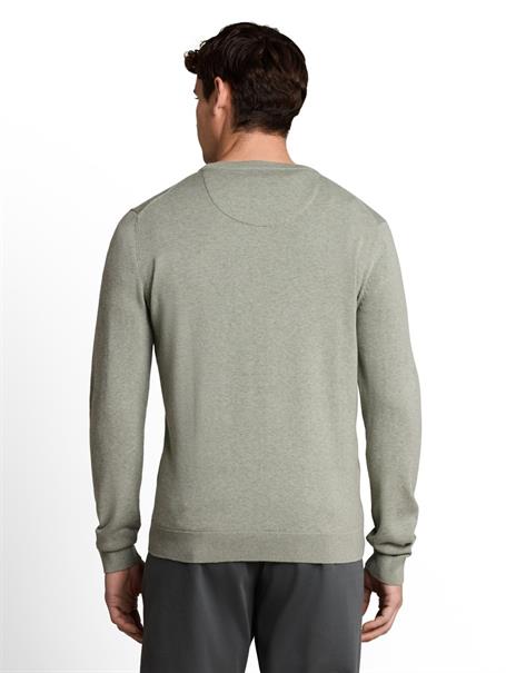 Basic Strickpullover aus Baumwolle iron mint melange